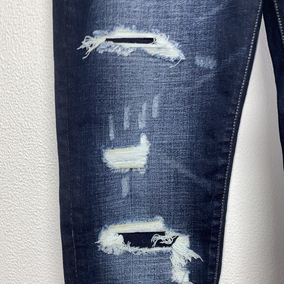 BKE Buckle Black Ankle Skinny Fit No. 53 Jeans Women’s 27 Distressed Blue Denim - Picture 3 of 14